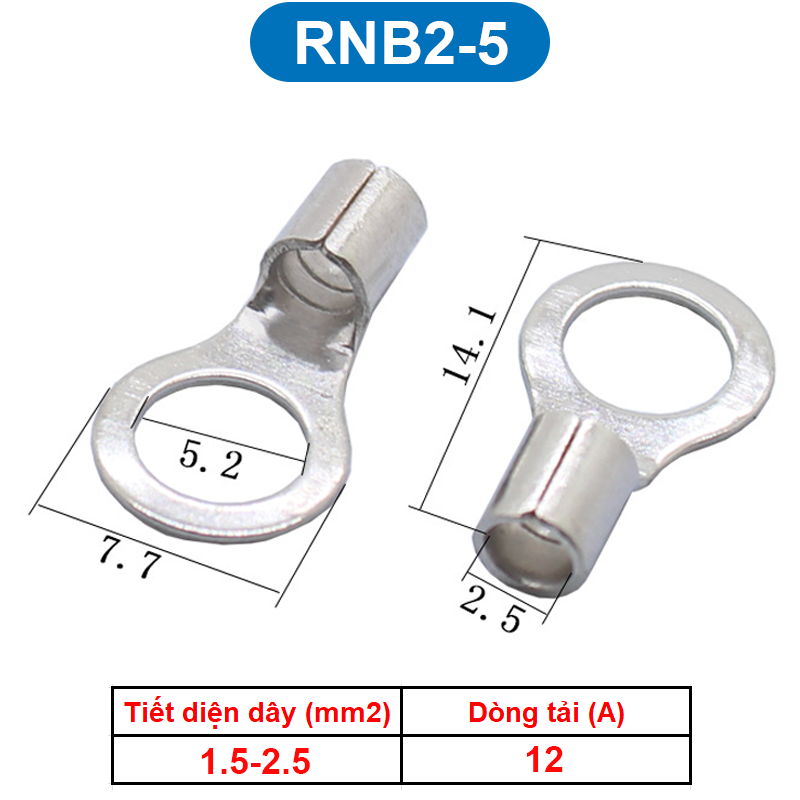 Đầu Cos tròn trần đồng thau, cốt khuyên, cốt tròn trần RNB