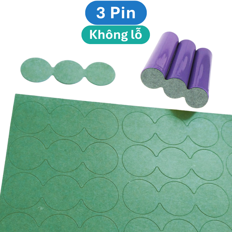 (50 miếng) giấy dán cách điện, cách nhiệt đầu pin 18650