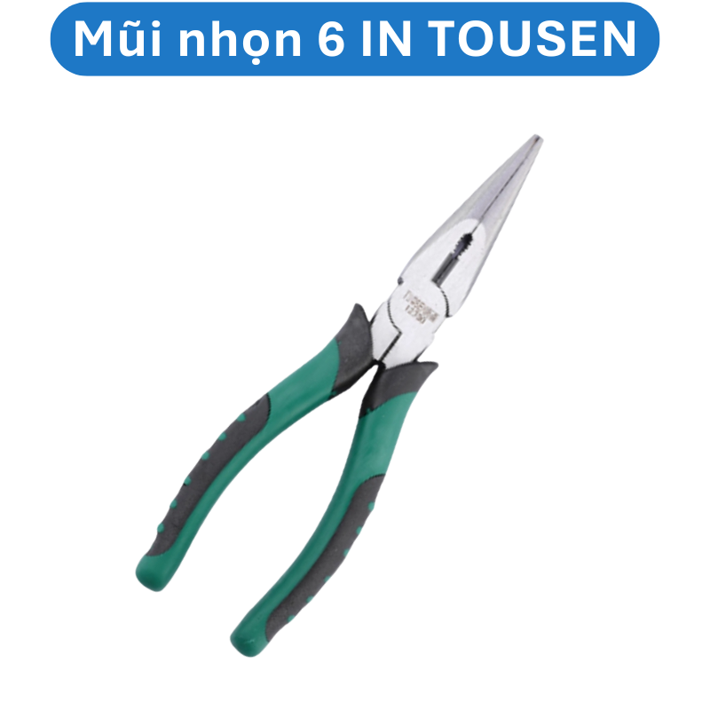 Kìm cắt dây, mũi kim, đầu bằng loại lớn SUPER đen vàng