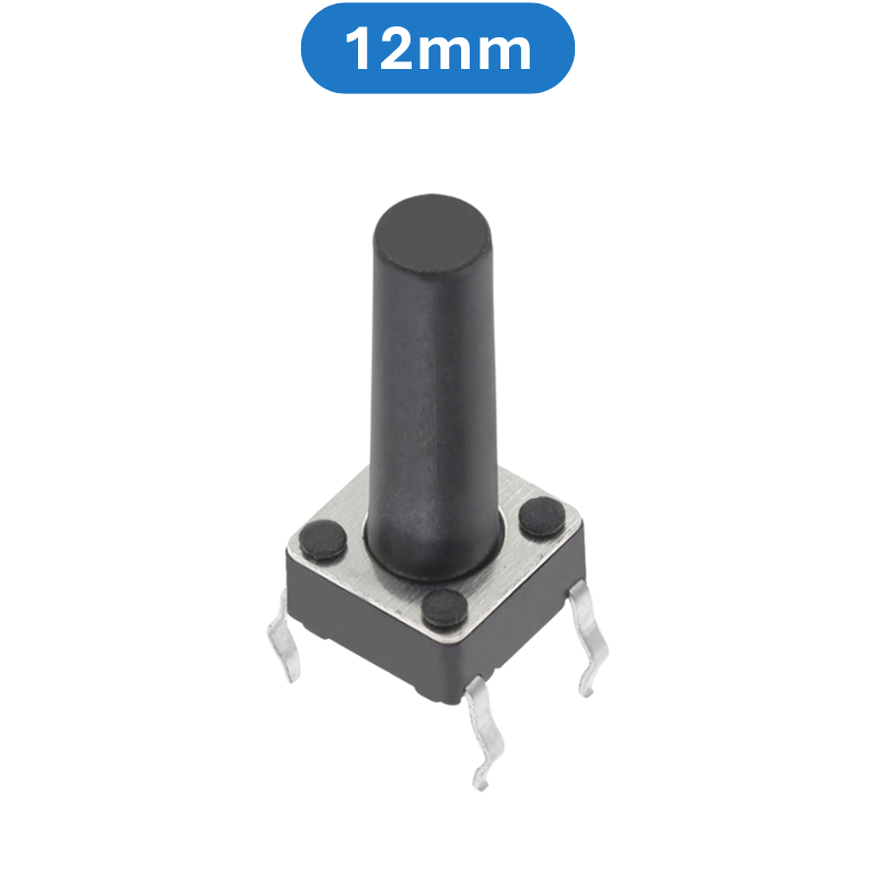 (20 Cái) Nút nhấn 6x6mm 4 chân cắm DIP cao 4.3 - 15mm