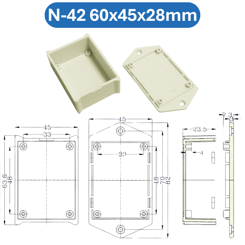 Hộp nhựa ABS, hộp đựng linh kiện, hộp nhựa kỹ thuật