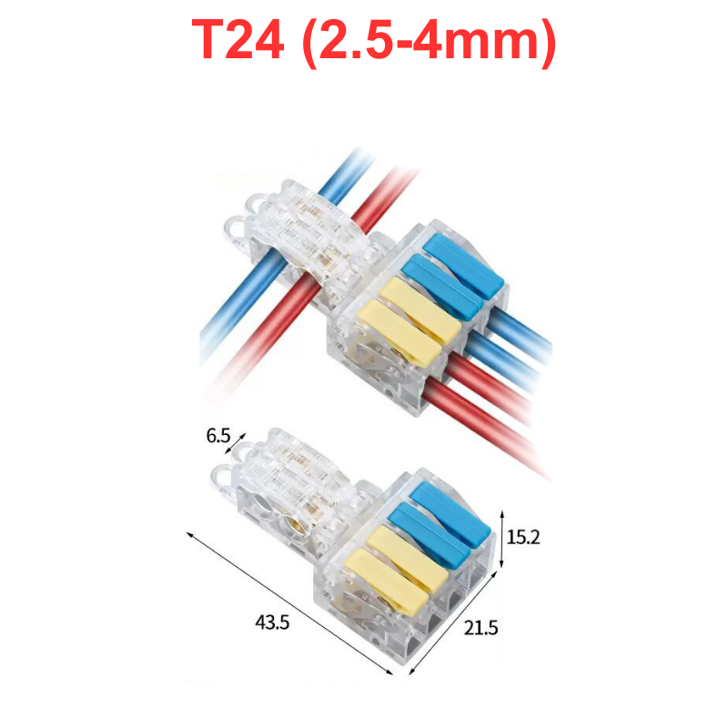 Cút nối dây điện nhanh chữ T 32A Cho dây 0.5 - 5mm2