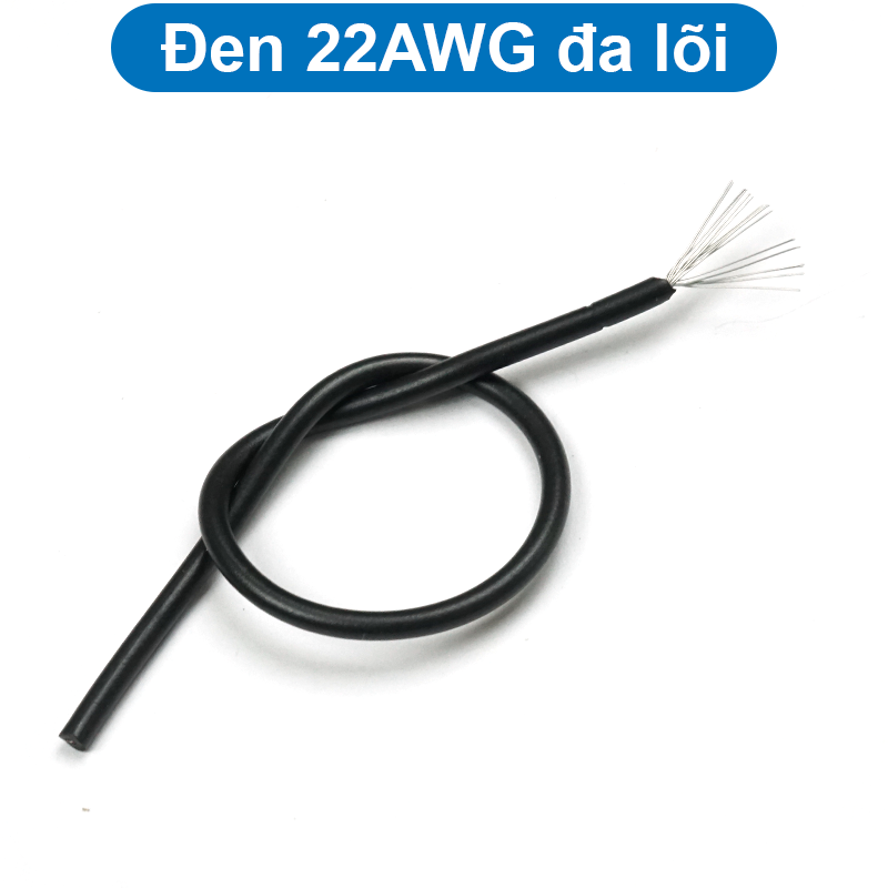 (10 mét) Dây điện PVC, 1 lõi đồng si chì, nhiều lõi mạ thiếc, 20-22AWG