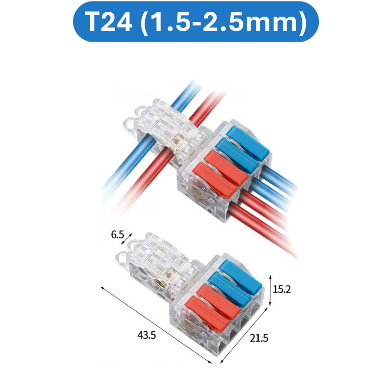 (2 Cái) Cút nối dây điện nhanh chữ T 32A Cho dây 0.5 - 5mm2