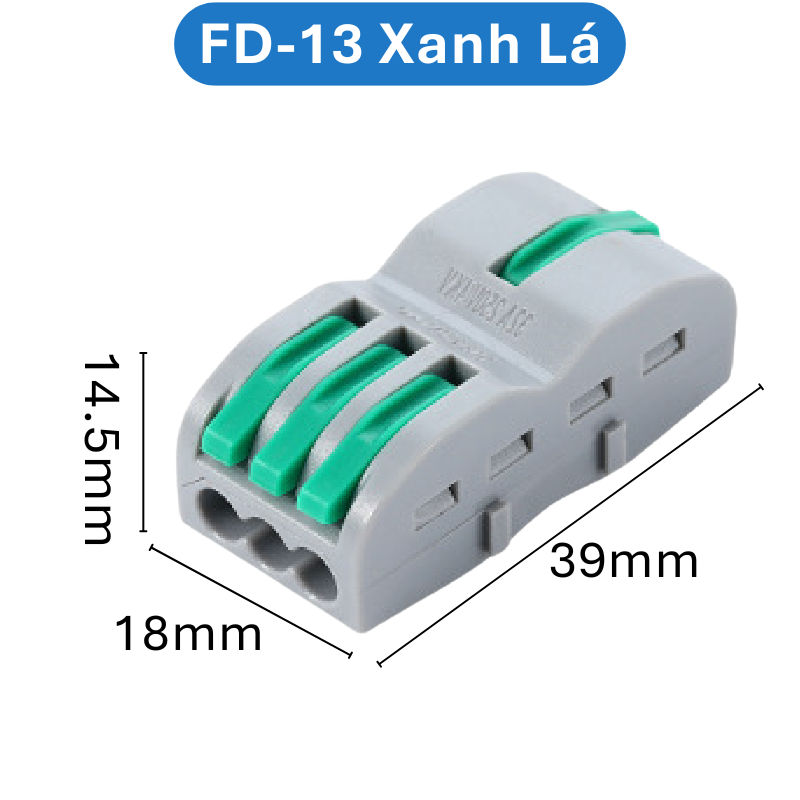 (2 Cái) Cút nối dây điện nhanh chiu nhiệt nhiều cổng FD