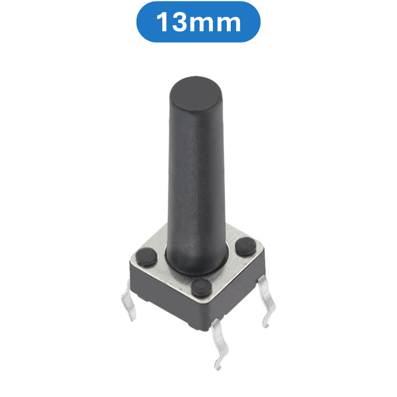 (20 Cái) Nút nhấn 6x6mm 4 chân cắm DIP cao 4.3 - 15mm