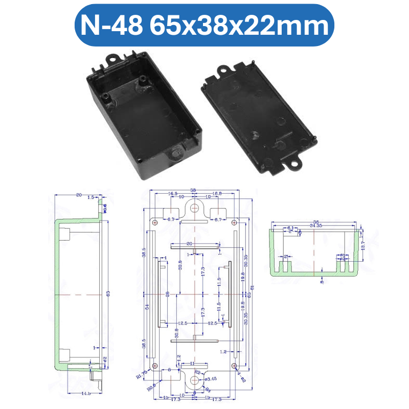 Hộp nhựa ABS, hộp đựng linh kiện, hộp nhựa kỹ thuật