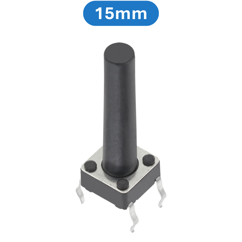 (20 Cái) Nút nhấn 6x6mm 4 chân cắm DIP cao 4.3 - 15mm