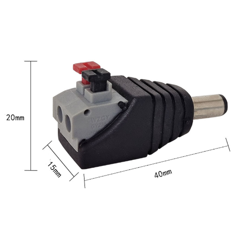 Jack DC nối nguồn loại cài dây 5.5x2.1mm 10A