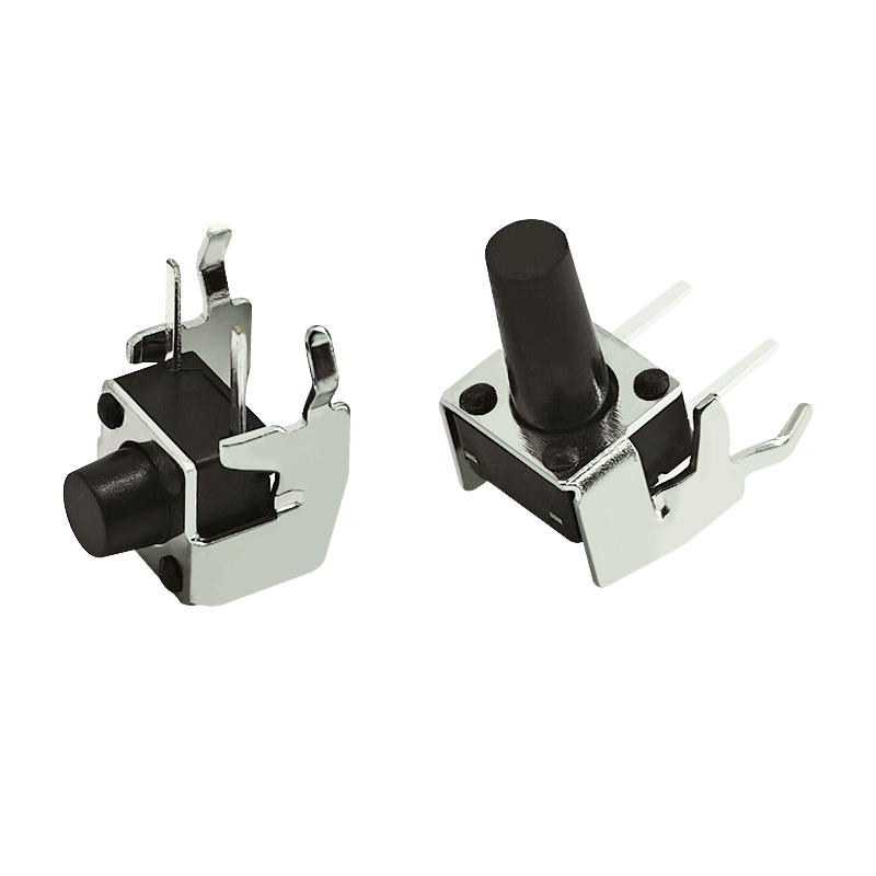 (50 Cái) Nút nhấn 6x6mm 2 chân cắm chỉnh ngang cao 4.3 - 15mm