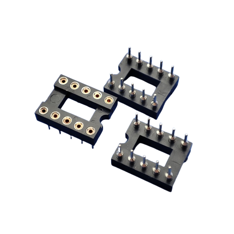Đế IC chân vuông/tròn hai hàng 2.54mm 1A