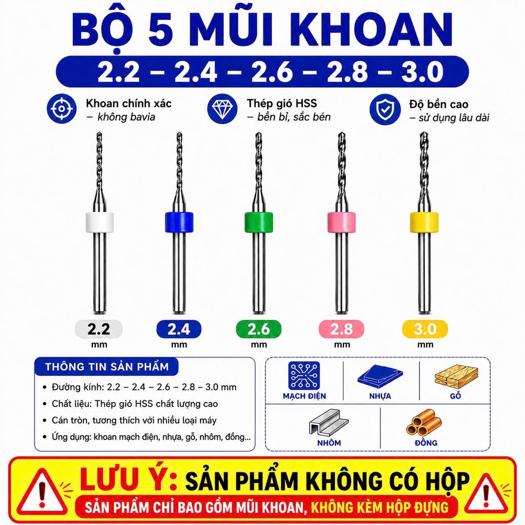 Mũi khoan PCB, chuyên khoan, cắt, phay các vật liệu cứng như đá quý, vỏ chai, bo mạch