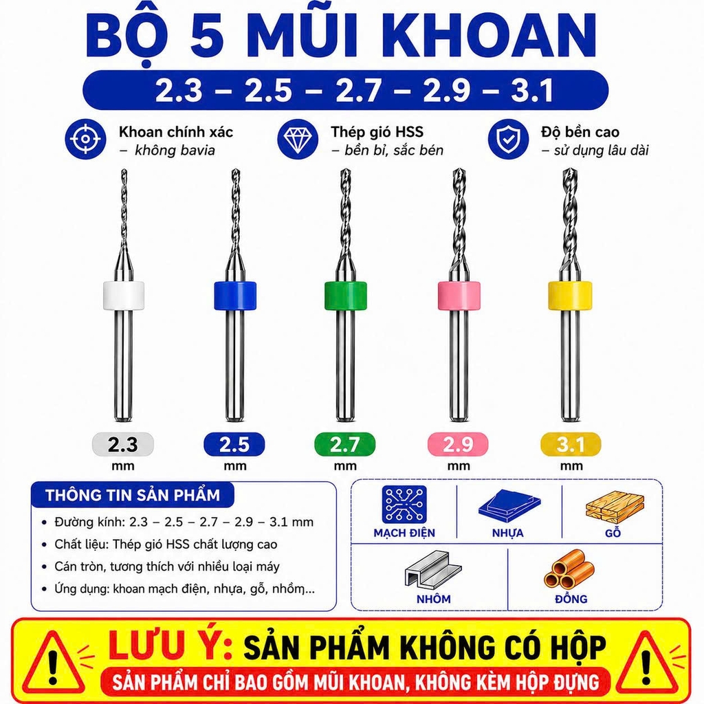 Mũi khoan PCB, chuyên khoan, cắt, phay các vật liệu cứng như đá quý, vỏ chai, bo mạch