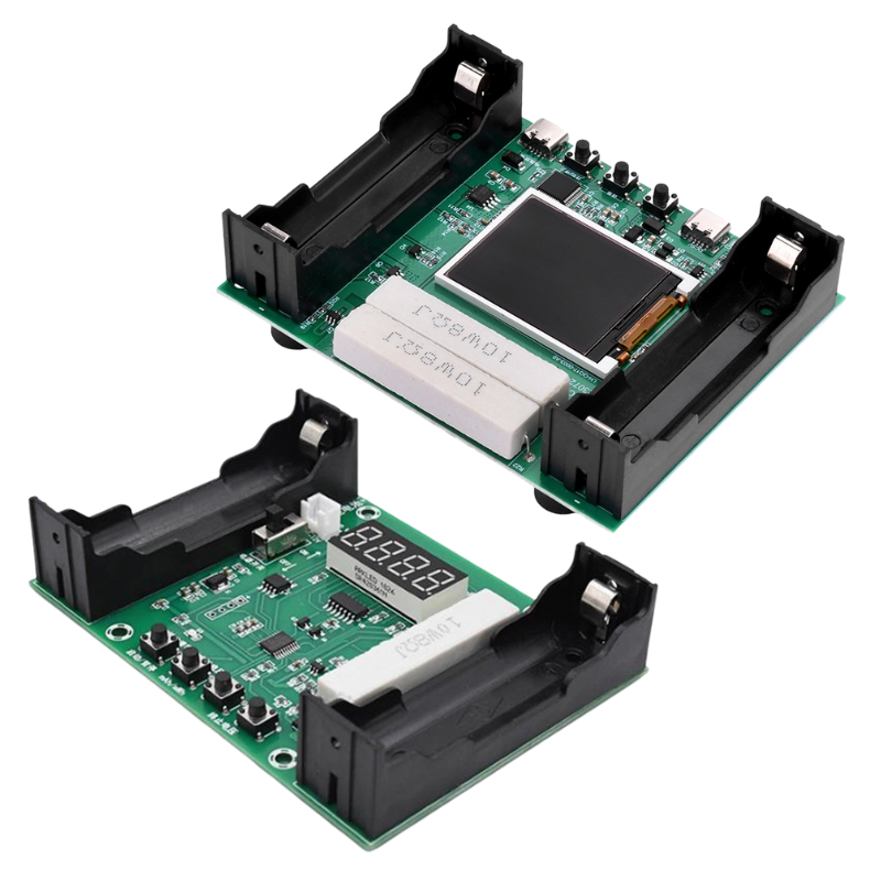 Mạch kiểm tra dung lượng pin 18650, có đế pin - màn hình LCD