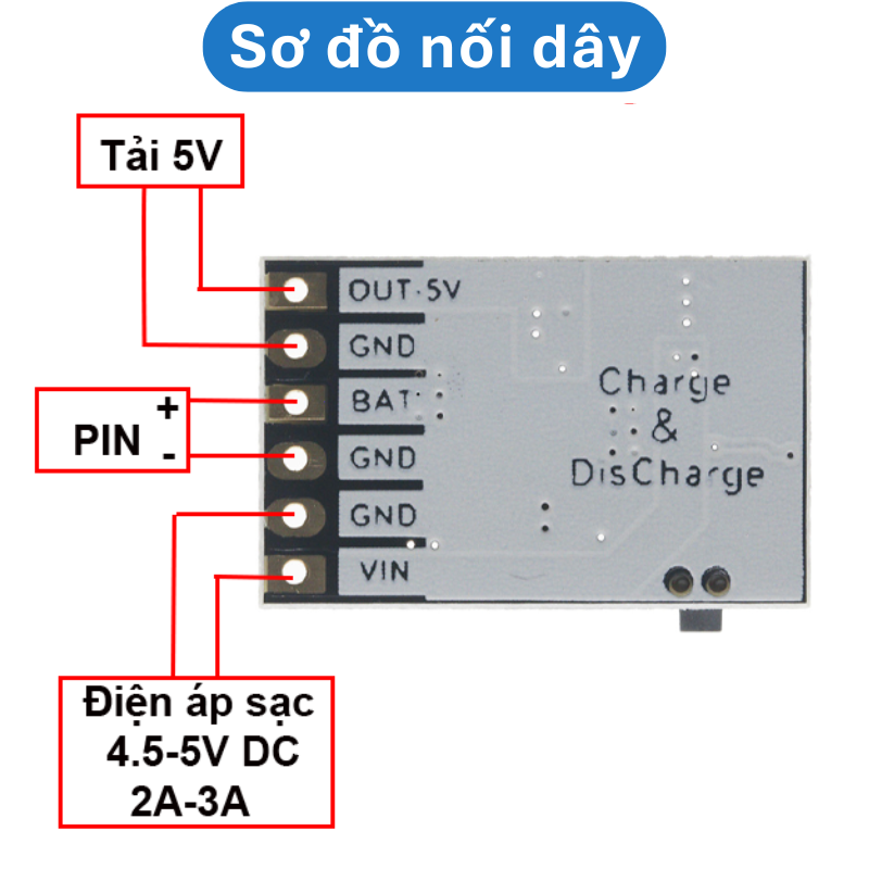 Mạch sạc pin 1S có báo mức pin IP5306 - CK - 2A