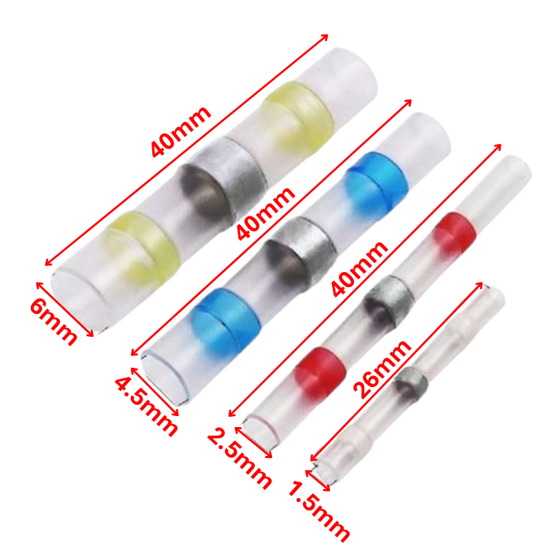 (20 Cái) Đầu nối dây điện tự hàn co nhiệt cho dây điện
