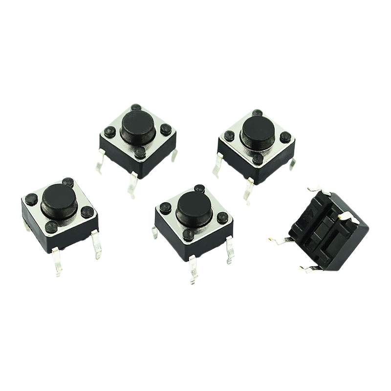 (20 Cái) Nút nhấn 6x6mm 4 chân cắm DIP cao 4.3 - 15mm