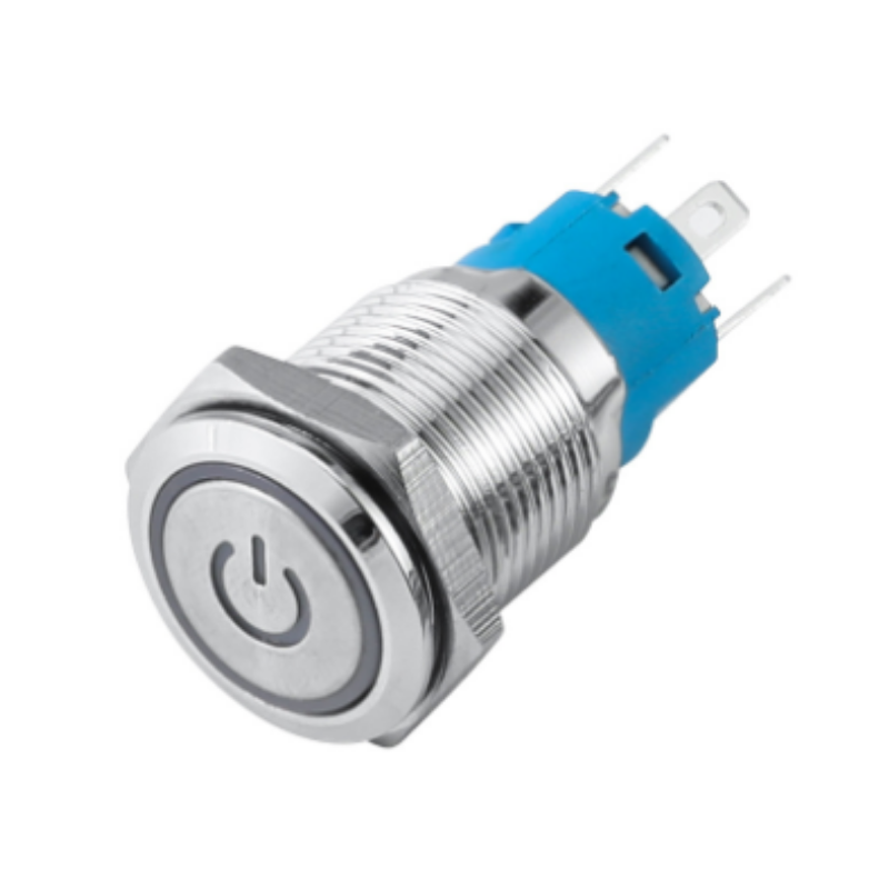 Nút nhấn chống nước đầu bằng ( Nhấn Nhả - Reset ) lỗ khoét 12mm/16mm/19mm/22mm