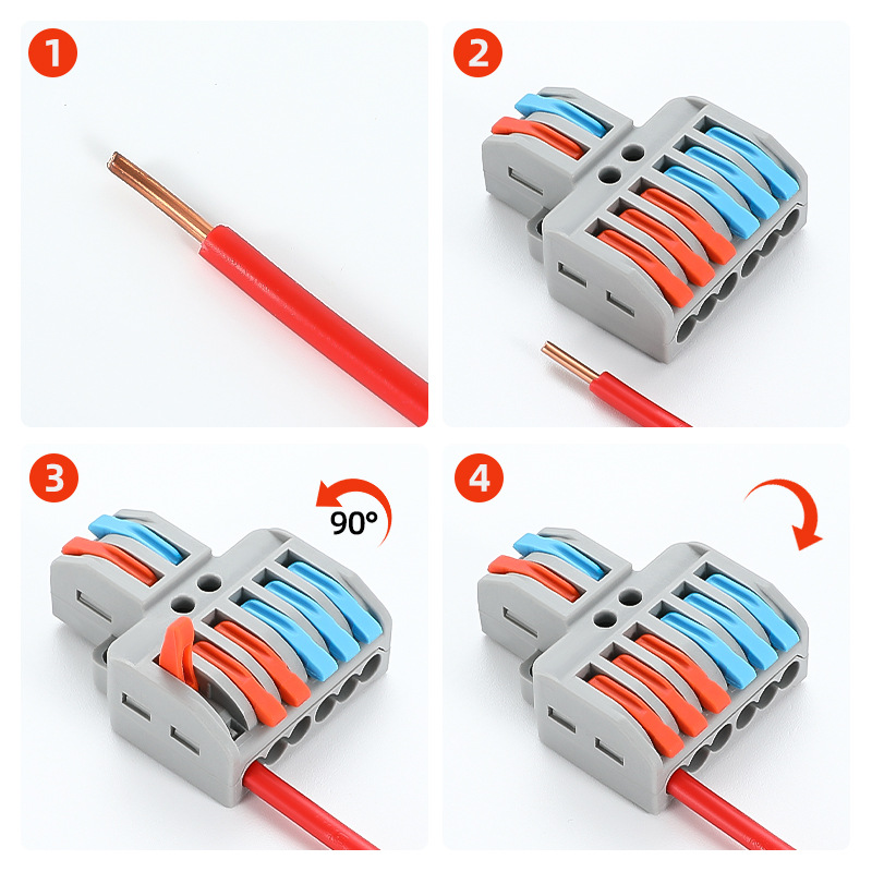 (2 Cái) Cút nối dây điện nhanh chiu nhiệt nhiều cổng FD