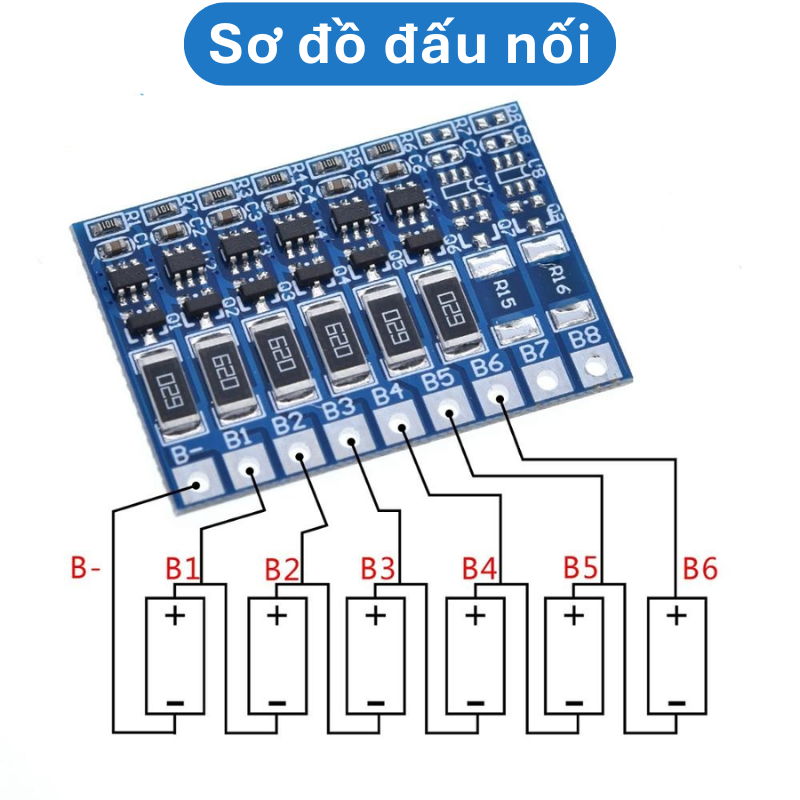 Mạch cân bằng khối pin lithium bằng điện trở