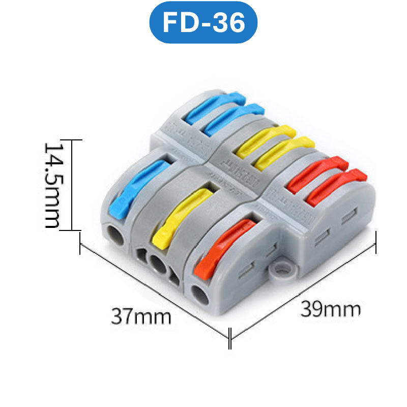 (2 Cái) Cút nối dây điện nhanh chiu nhiệt nhiều cổng FD