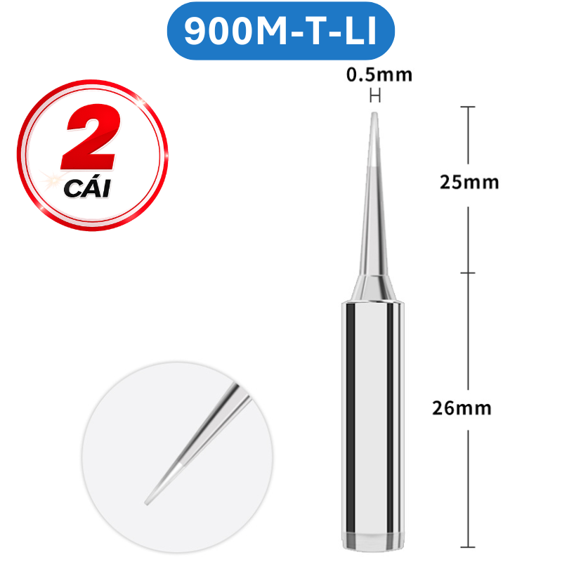 Mũi hàn Yihua màu bạc 900M - T loại tốt
