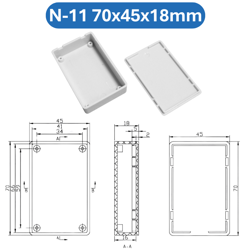Hộp nhựa ABS, hộp đựng linh kiện, hộp nhựa kỹ thuật