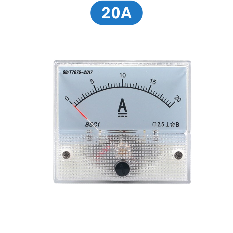 Ampe kế kim hiển thị dòng điện DC 1mA - 20A