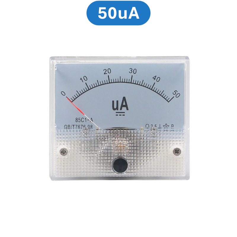 Ampe kế kim hiển thị dòng điện DC 1mA - 20A