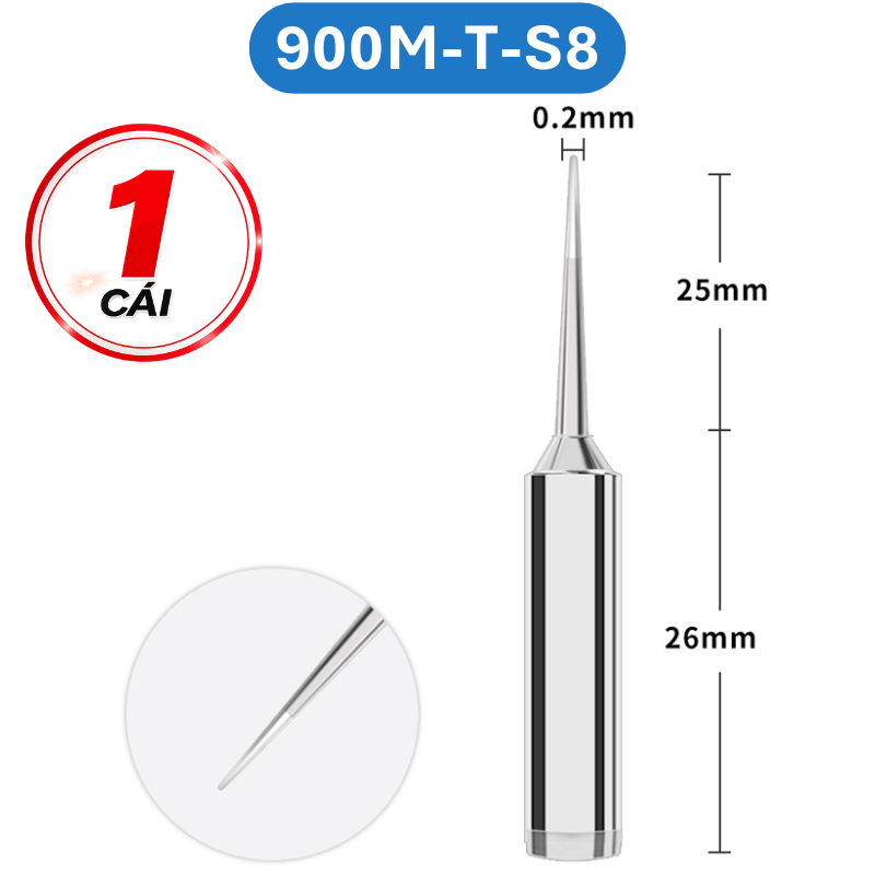 Mũi hàn Yihua màu bạc 900M - T loại tốt