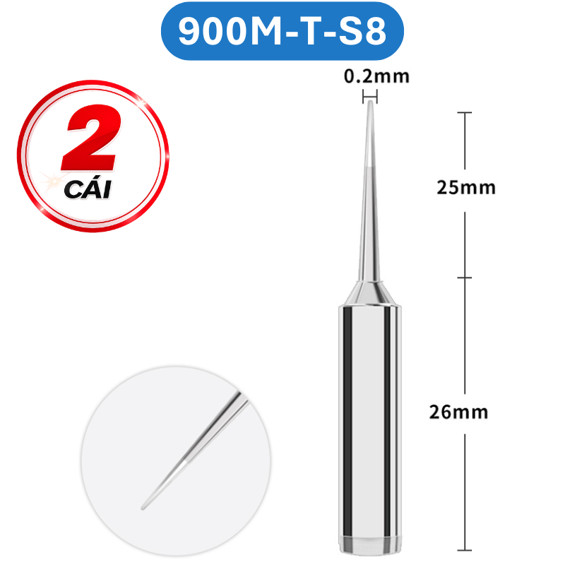 Mũi hàn Yihua màu bạc 900M - T loại tốt