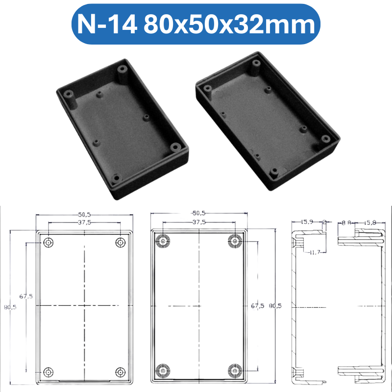Hộp nhựa ABS, hộp đựng linh kiện, hộp nhựa kỹ thuật