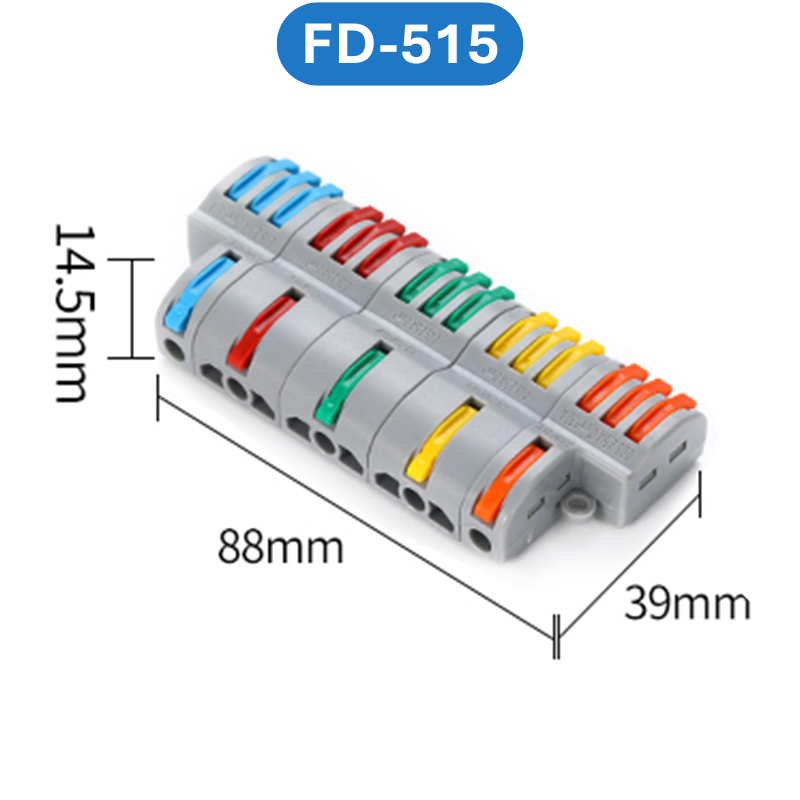 (2 Cái) Cút nối dây điện nhanh chiu nhiệt nhiều cổng FD