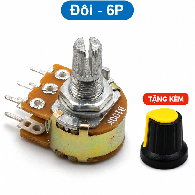 (10 cái) Biến trở Volume đơn, biến trở đôi WH148 - 3P/ 6P