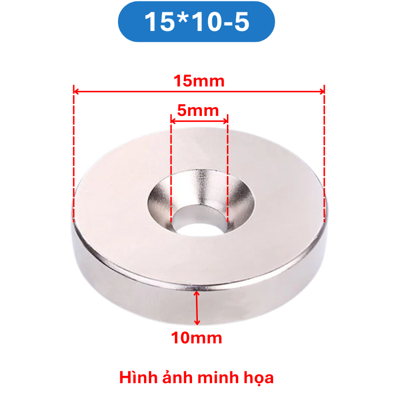 Nam châm đất hiếm tròn lỗ