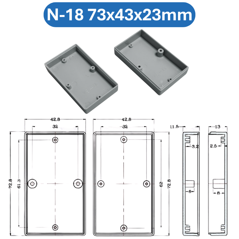Hộp nhựa ABS, hộp đựng linh kiện, hộp nhựa kỹ thuật