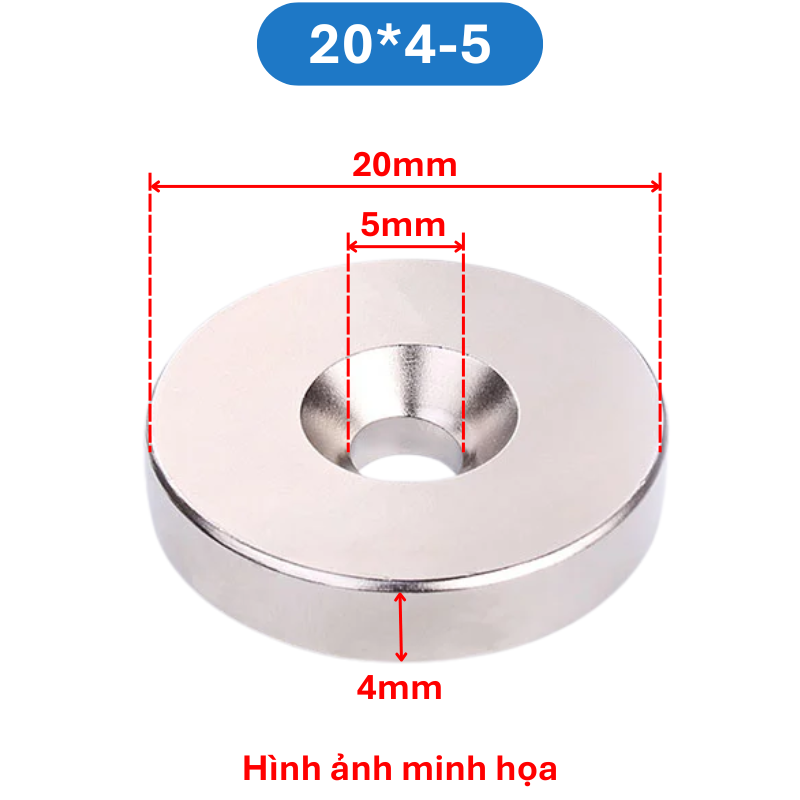Nam châm đất hiếm tròn lỗ
