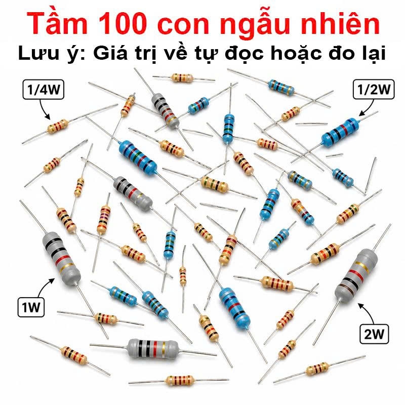 Gói nhiều loại điện trở cắm, điện trở dán cho anh em thợ cần đủ loại