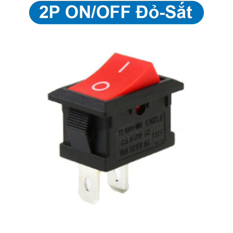 (2 cái) Công tắc bập bênh KCD1 - 101 6A - 250V 15x21mm