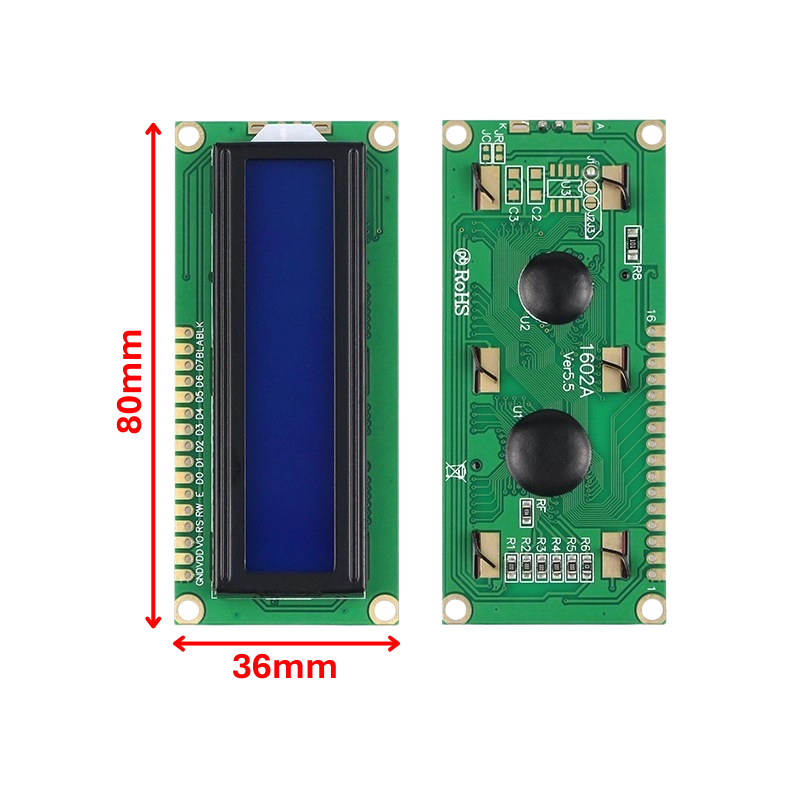 Màn hình LCD 1602 điện áp hoạt động 5V