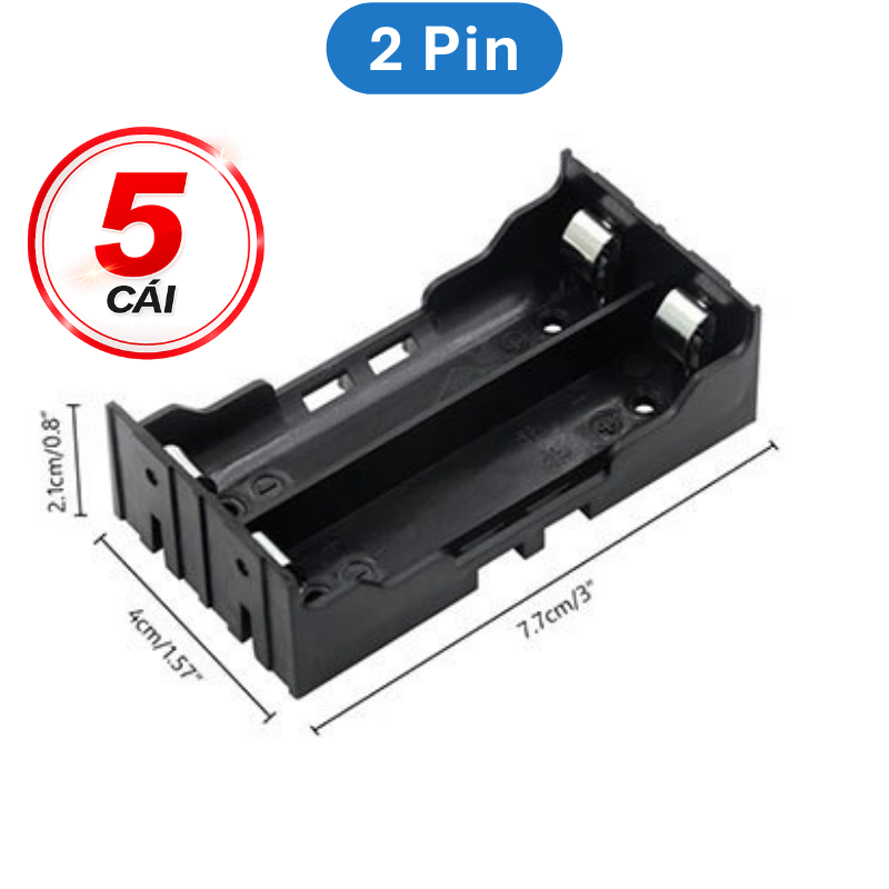 Đế pin, khay pin 18650 chân hàn PCB