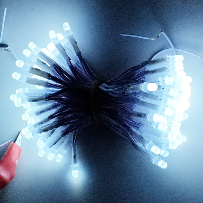 (100 con) LED ruồi liền dây 5mm đấu song song điện áp 5V,12V