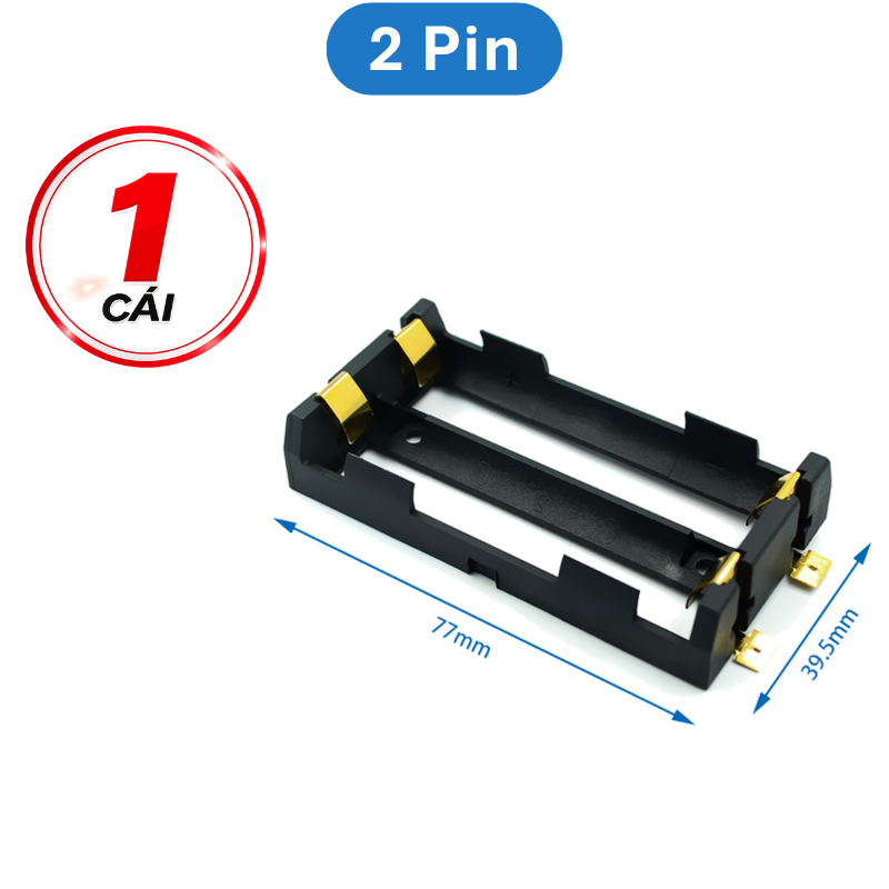 Đế pin 18650 chân đồng mạ vàng hàn PCB