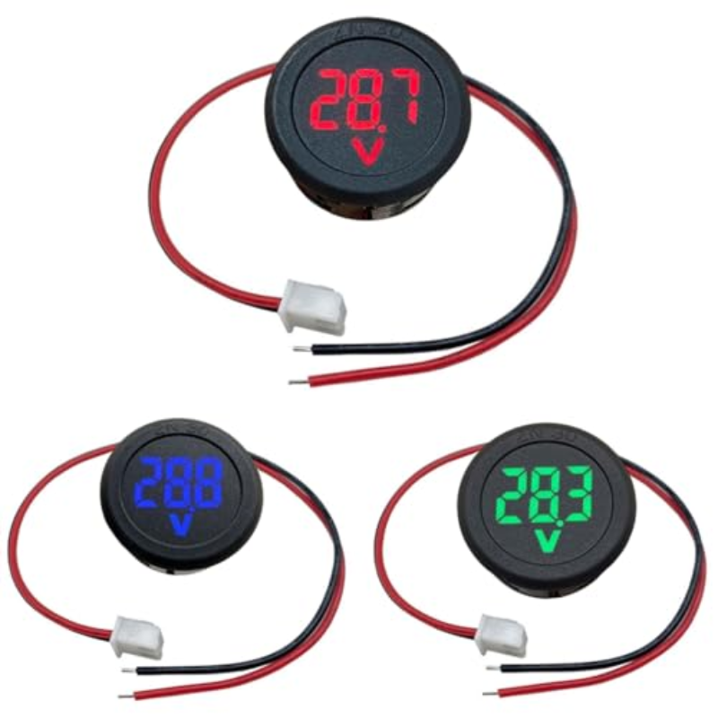 Đồng hồ tròn đo điện áp 4 - 100V DC màn hình LED