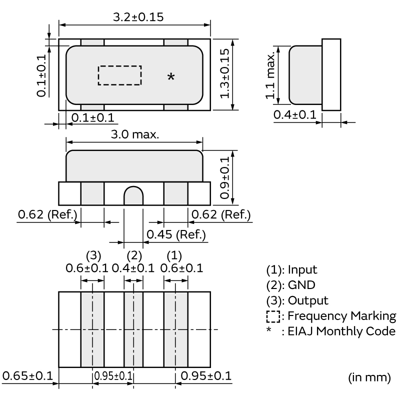 Thạch anh dao động FC - 135 3215 32.768KHz chân dán SMD