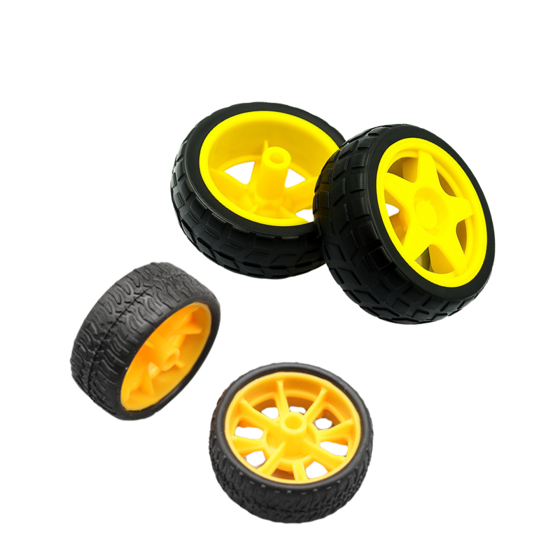 Bánh xe mini vỏ cao su, làm xe mô hình DIY, robot