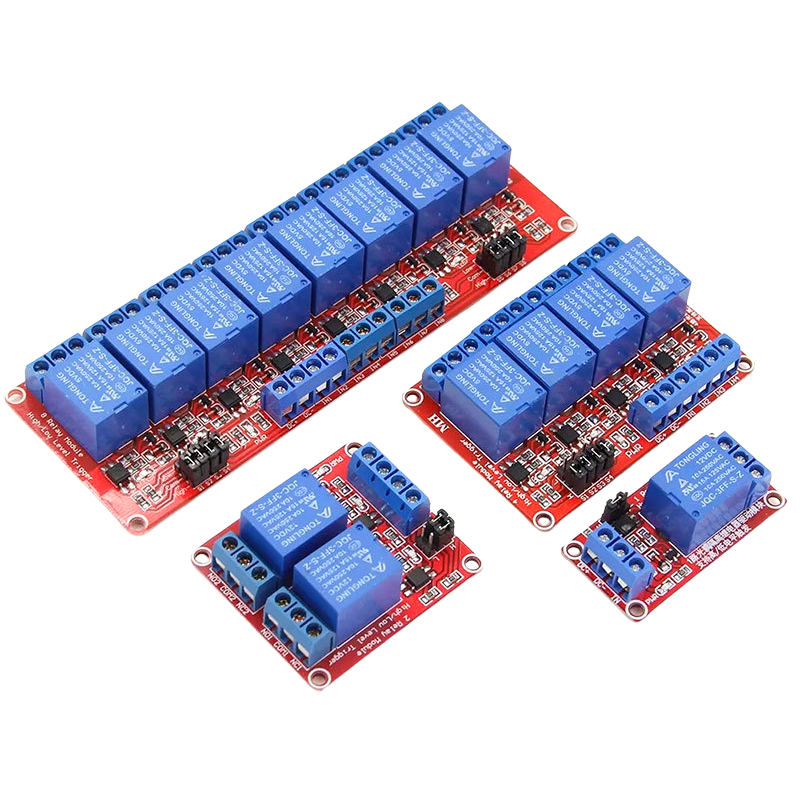 Mạch relay opto cách ly 1 - 8 kênh kích ( H/L) 5V/12V/24V - 10A/30A