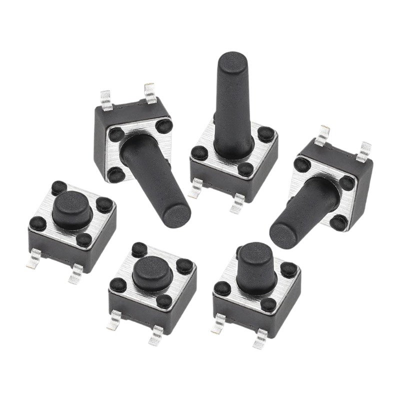 (20 Cái) Nút nhấn 6x6mm 4 chân dán SMD cao 4.3 - 15mm
