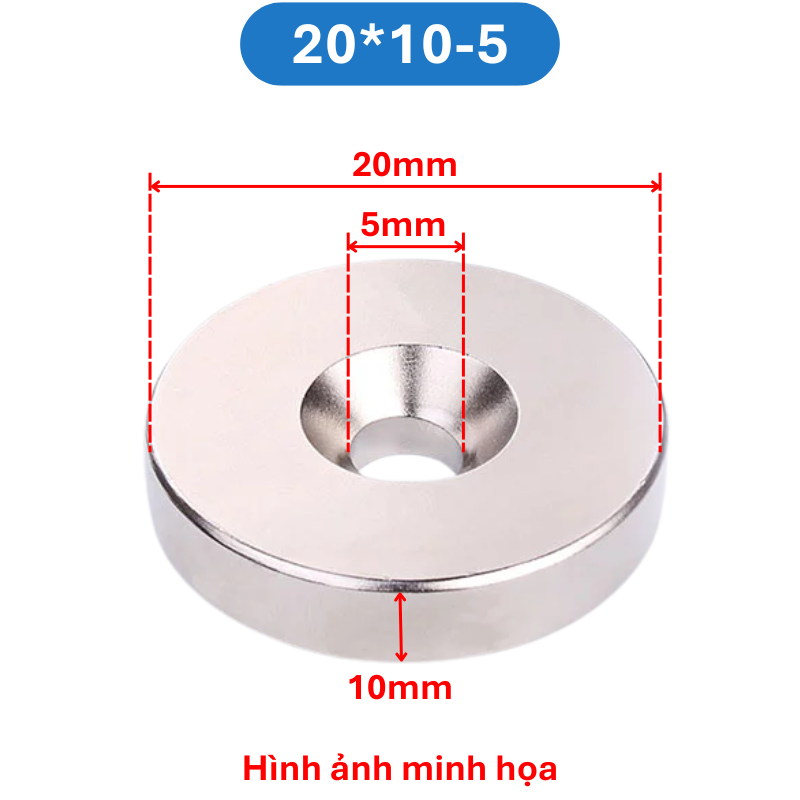 Nam châm đất hiếm tròn lỗ