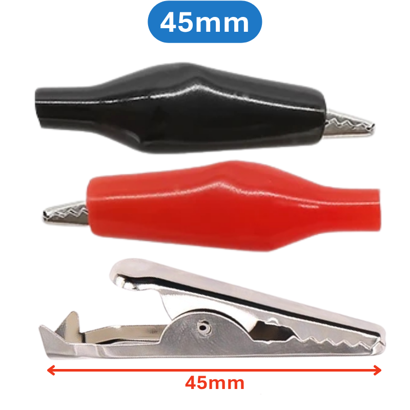 Kẹp cá sấu 1 cặp đỏ đen 5A
